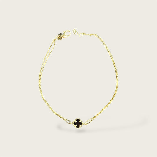 Pulsera de Oro Trébol 10k